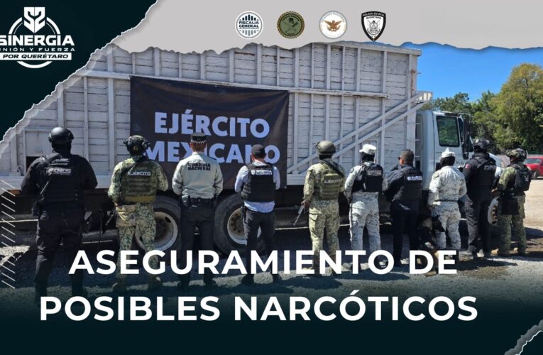 Aseguran vehículo con posible narcótico en la carretera 57 como parte de la estrategia “Sinergia por Querétaro”