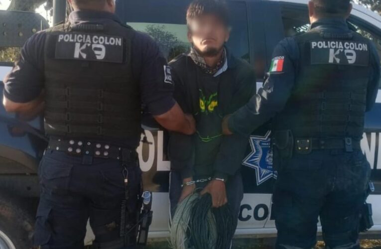 Policía Municipal de Colón detiene a hombre por robo a lugar cerrado en la comunidad de Nogales
