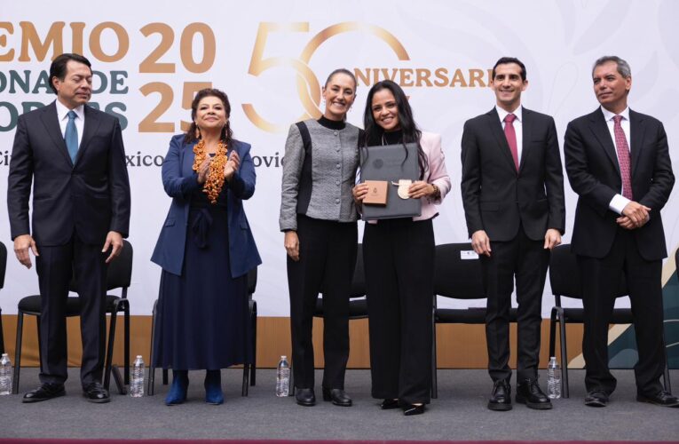 Claudia Sheinbaum entrega el Premio Nacional de Deportes 2025 y reconoce a quienes inspiran al país