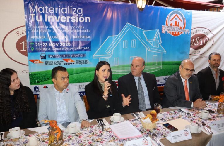 Querétaro será sede de la Expo Inmobiliaria, Vivienda y Comercial 2025 en el Centro de Congresos