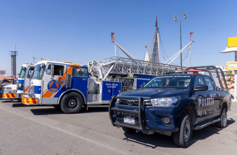 Realizan Pase de Revista a corporaciones de seguridad para la Feria Internacional Ganadera Querétaro 2025