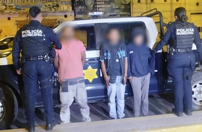Detienen a tres personas por presunto robo a una iglesia en la colonia La Peña