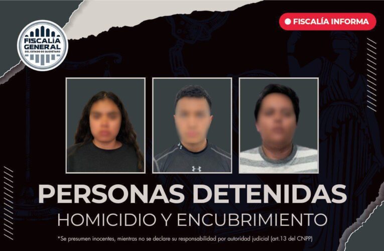 Tres personas detenidas por homicidio en Amealco tras operativo de la Fiscalía de Querétaro