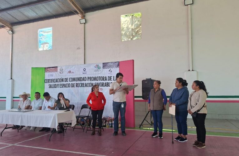Tilaco recibe certificación como Comunidad y Espacio de Recreación Saludable