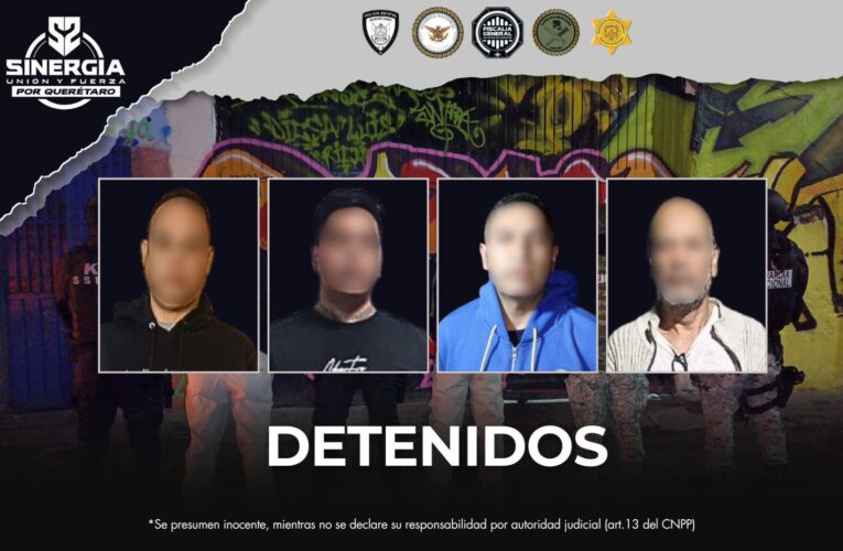 Operativo Sinergia por Querétaro deja cuatro detenidos tras cateos simultáneos en San Francisquito