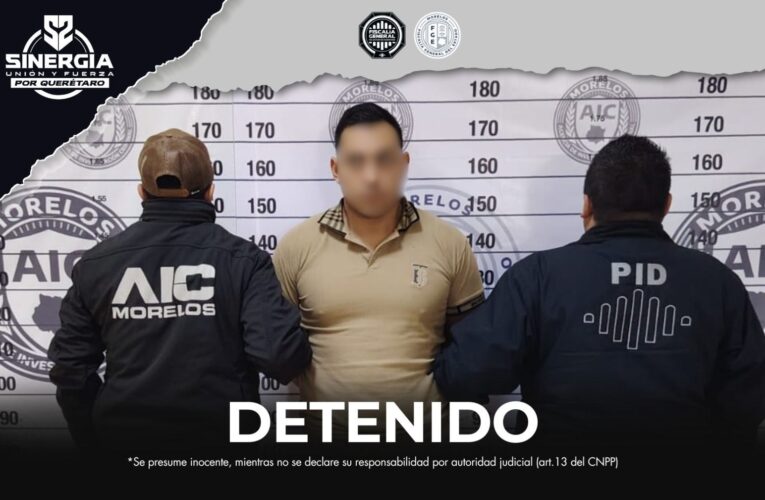 Sinergia logra detención en Morelos por orden de aprehensión por robo calificado cometido en Querétaro