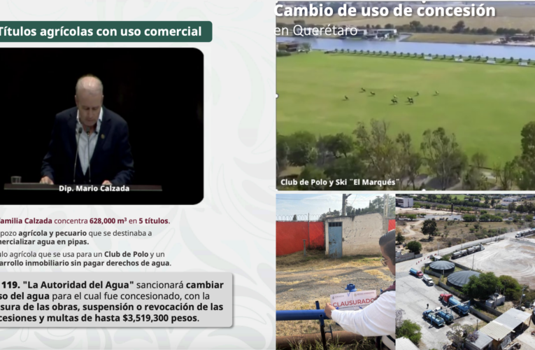 Acusan presunto uso irregular de concesiones de agua agrícola en Querétaro