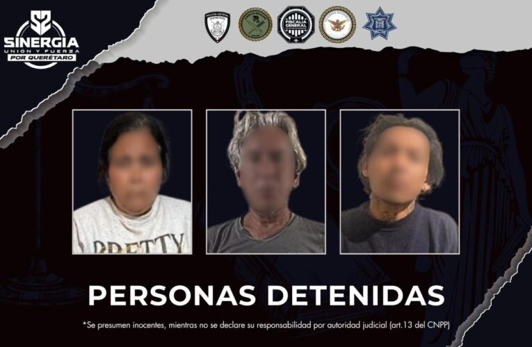 Operativo en La Pradera deja tres detenidos por delitos contra la salud