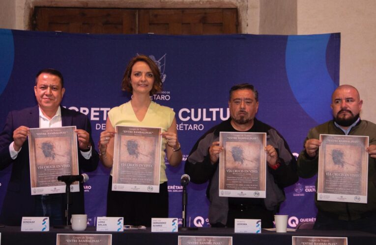 Presentan representación en vivo del Viacrucis en San Joaquín