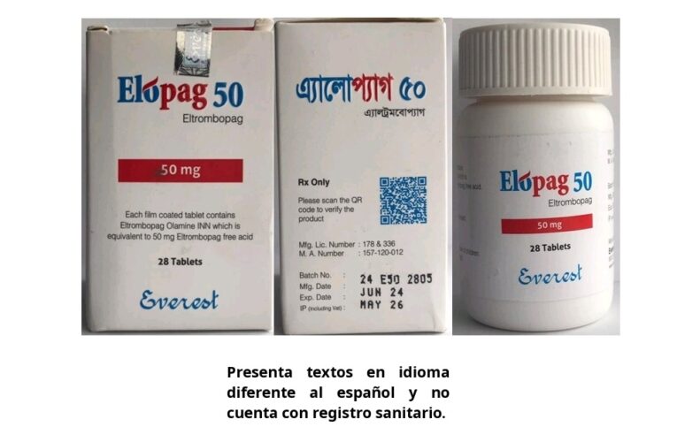 Alerta COFEPRIS por venta irregular de medicamento Elopag en internet y plataformas digitales