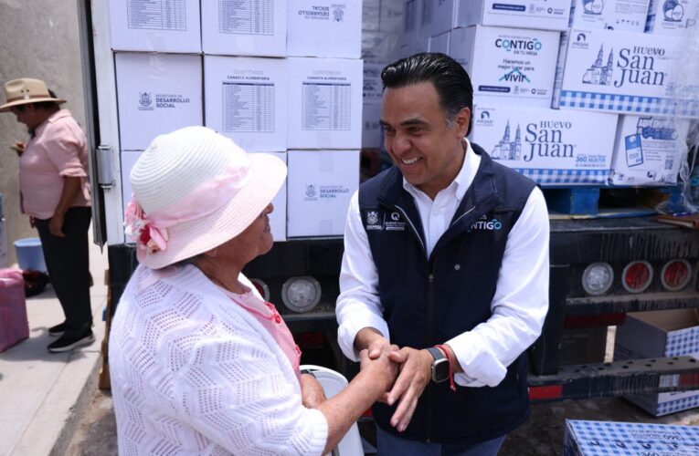 Supervisan entrega de apoyos alimentarios del programa “Contigo en tu Mesa” en Huimilpan