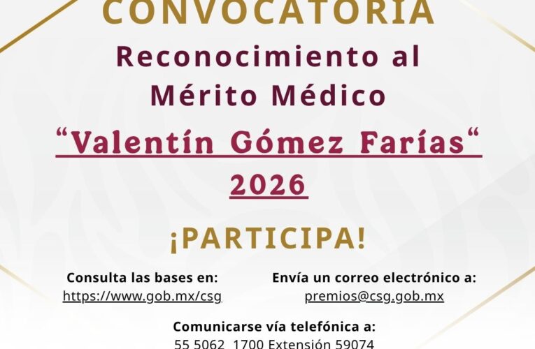 Abren convocatoria para el Reconocimiento al Mérito Médico 2026