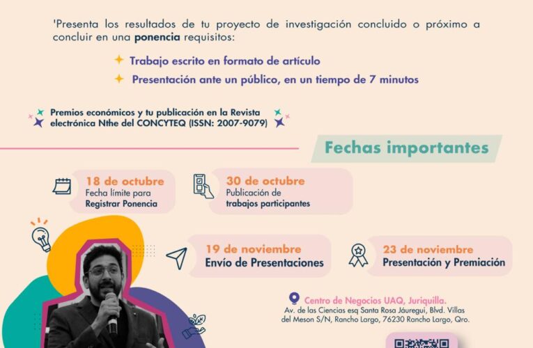 UAQ abre convocatoria para el 14º Encuentro de Jóvenes Investigadores e Investigadoras