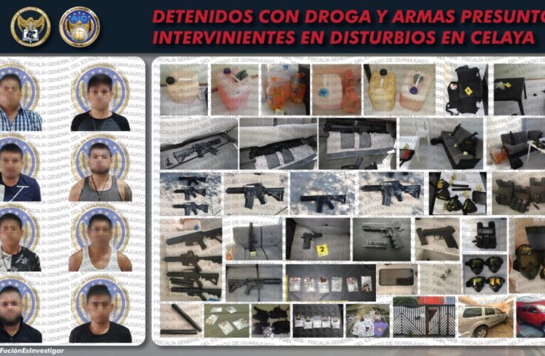 8 detenidos por disturbios del 9 de agosto en Celaya